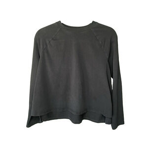 Eileen Fisher Shirt Womens XS Organic Cotton Long Sleeve Black Basic Long Sleeve